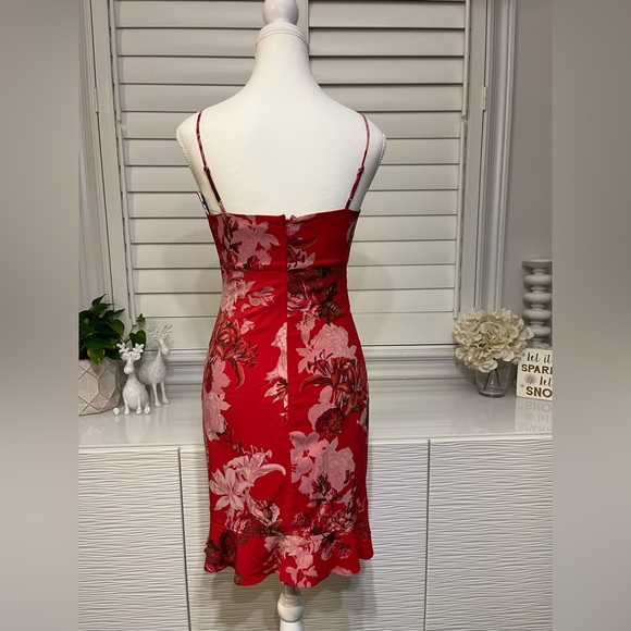 Red Floral Dress - Picture 3 of 6